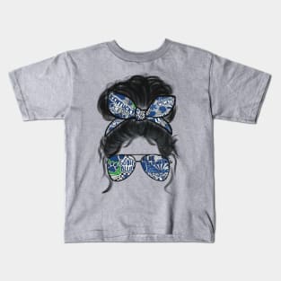 Girl messy bun Silhouette Sunglasses Kentucky Design Kids T-Shirt